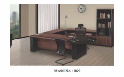 Brown Executive Office Table In U Shape